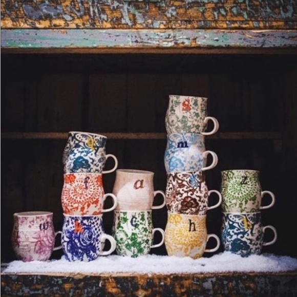D d {Anthro} Homegrown Monogram Mug {Anthropologie} Initial Coffee + Tea Cup - Picture 15 of 16